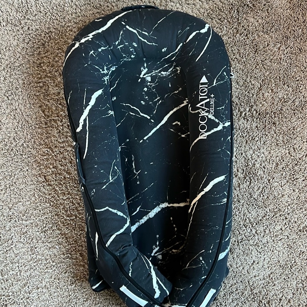 DockATot Deluxe+ Black Marble Infant Lounger